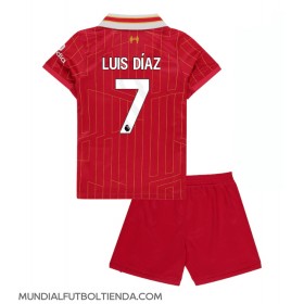 Camiseta Liverpool Luis Diaz #7 Primera Equipación Replica 2024-25 para niños mangas cortas (+ Pantalones cortos)